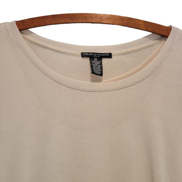 Chelsea & Theodore Sweater with Leopard Lace Hi-Low Style - Picture 4 of 9